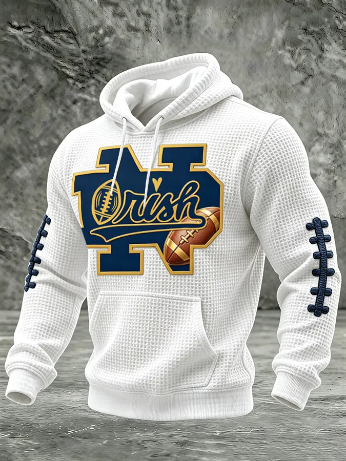 Men'S Rugby Printed Casual Hoodie