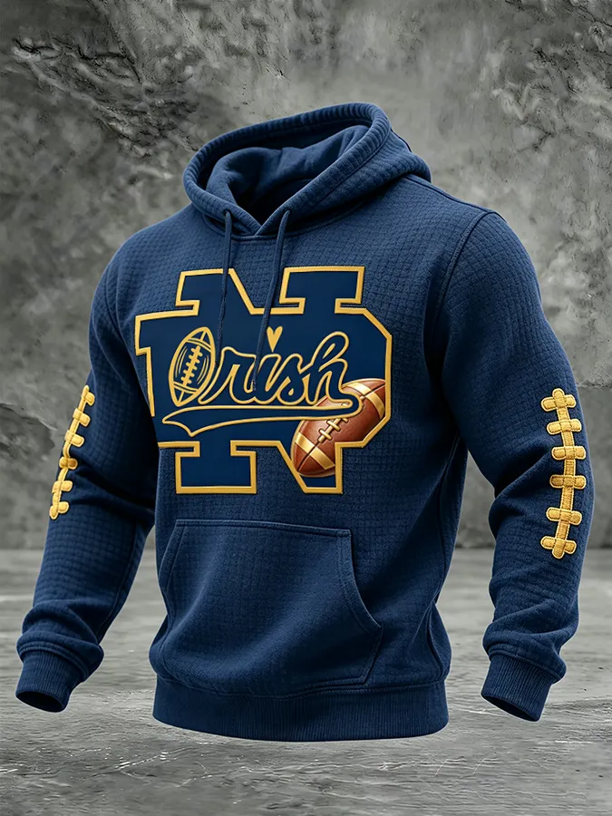 Men'S Rugby Printed Casual Hoodie