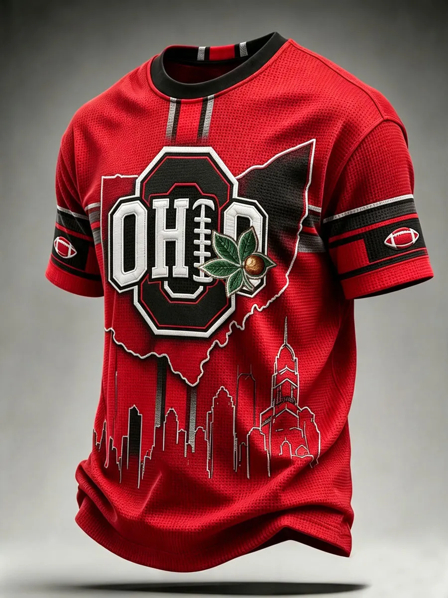 Men'S Football Fan Waffle T-Shirt
