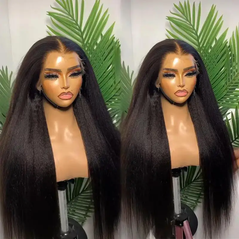 Kinky Straight 13x6 Real HD Lace Undetactable BlendAway Full Lace Frontal Wig 100% Virgin Human Hair
