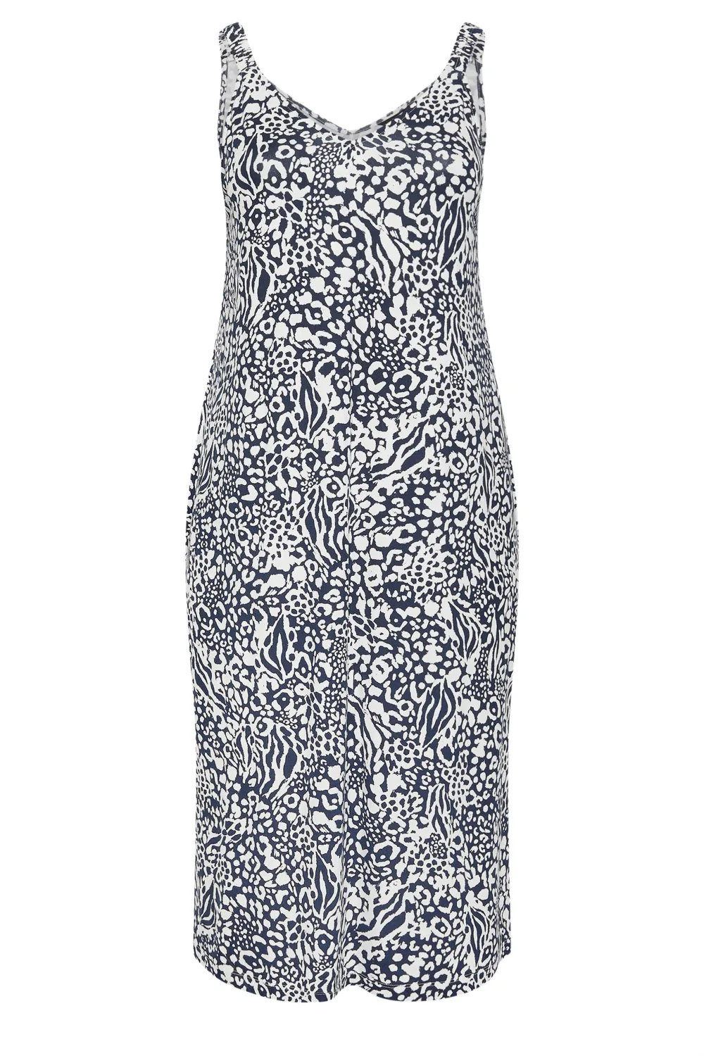 YOURS Curve Green Mixed Animal Print Beach Dress