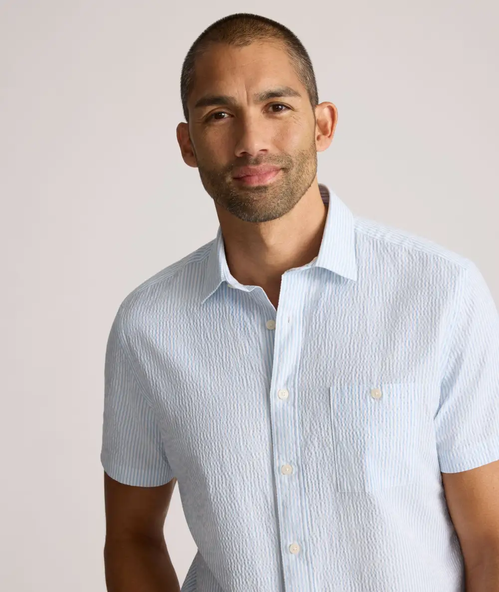 Performance Short-Sleeve Seersucker Shirt