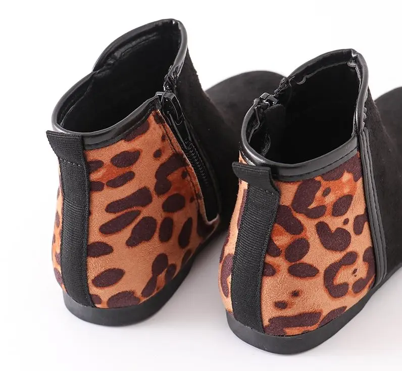 Split Cheetah Black Suede Booties