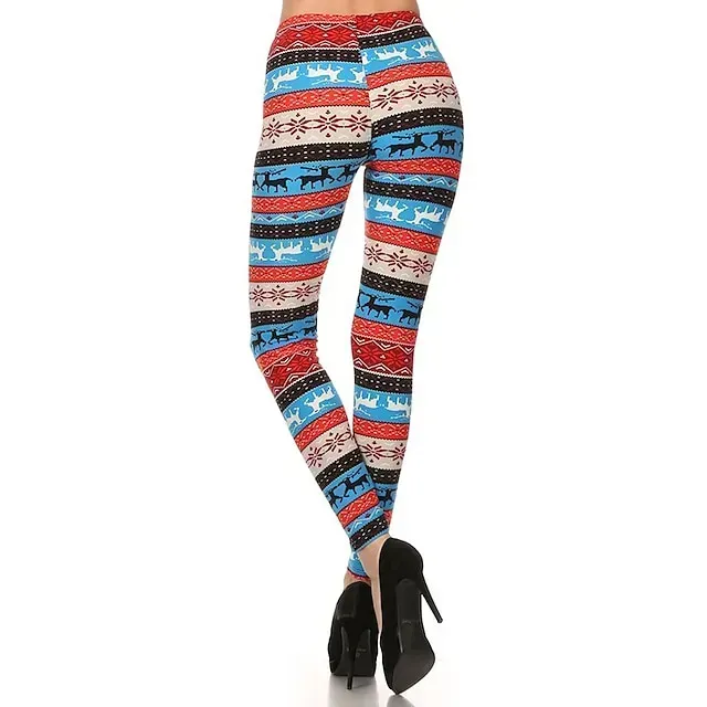 Santa Claus Leggings Jogger Pants Women's Christmas Christmas Christmas Eve Adults' Christmas New Year Eve Polyester Lycra Spandex Pants