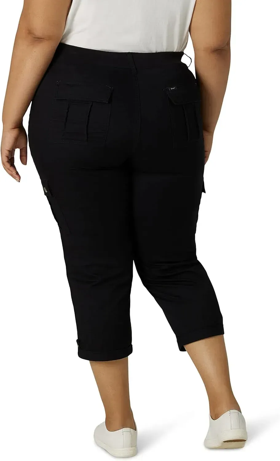 Lee Women's Plus Size Ultra Lux Comfort with Flex-to-go Cargo Capri Pant