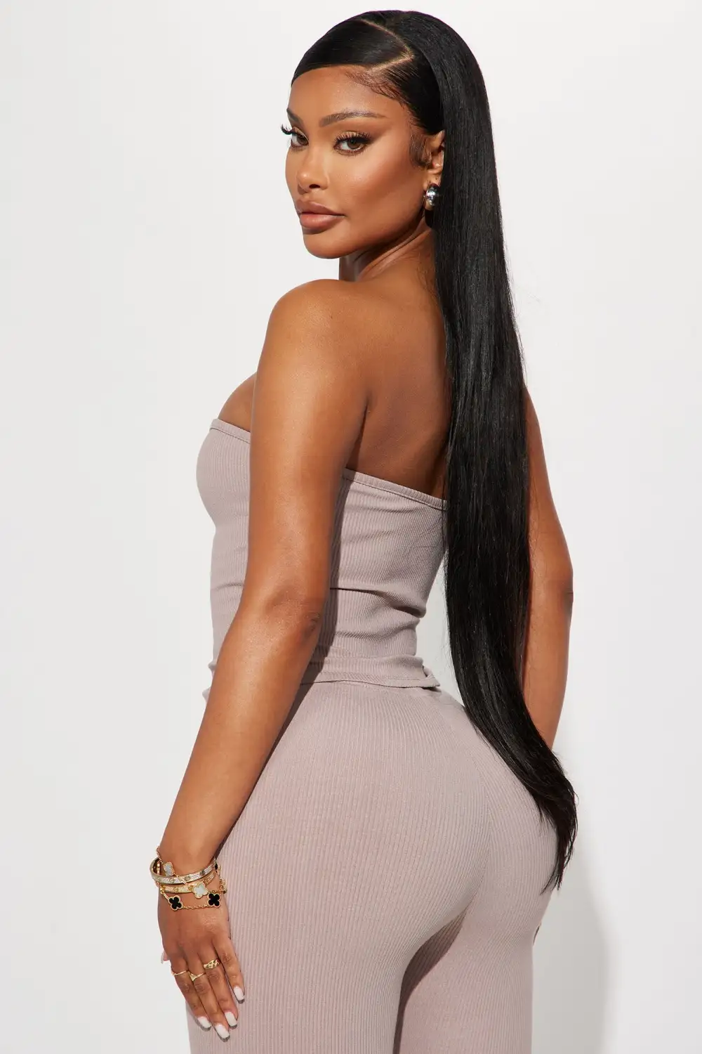 Nicolette Snatched Tube Top - Sand
