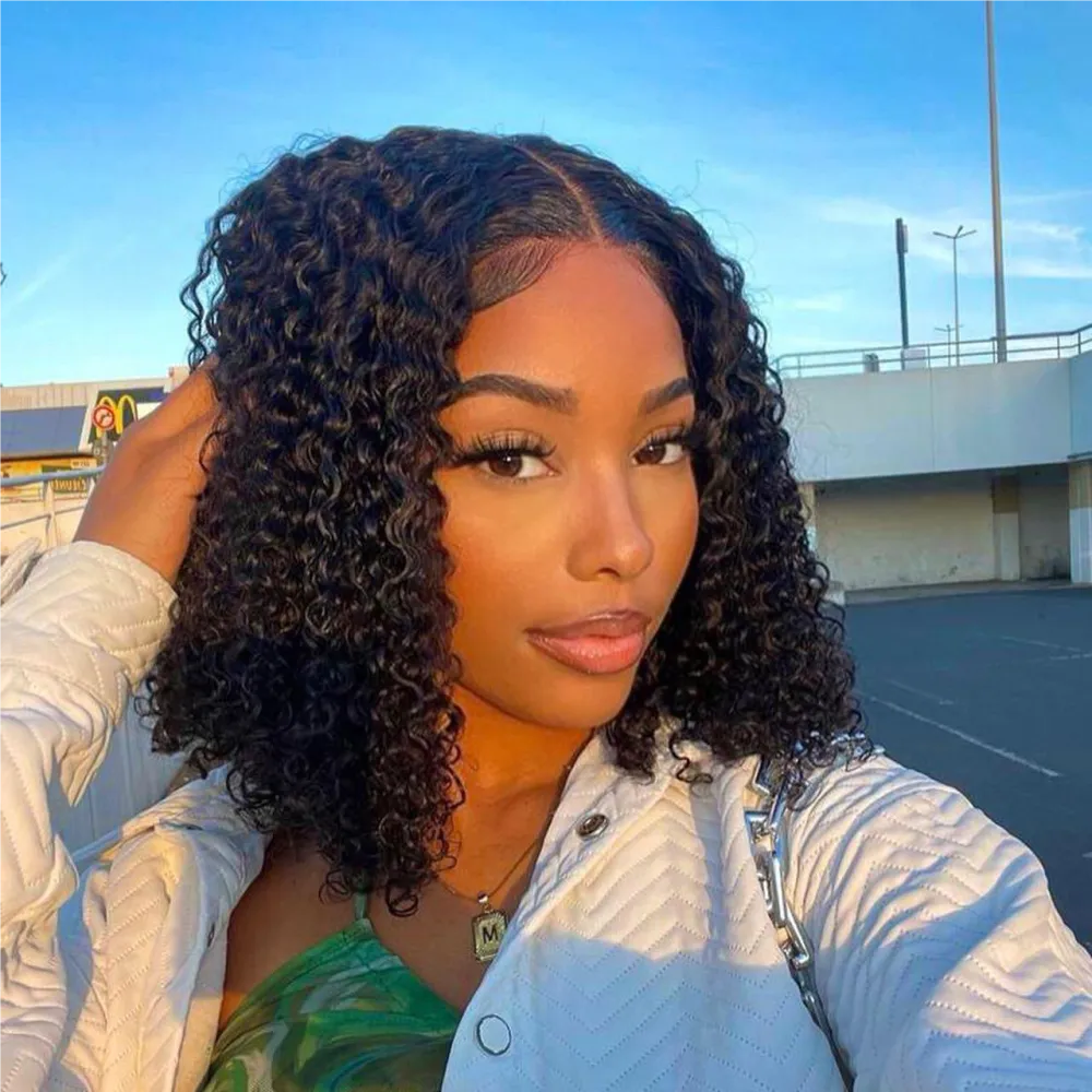 Sterly Curly Short Bob Wigs 4x4 /13x4 Curly Lace Front Human Hair Wigs For Women