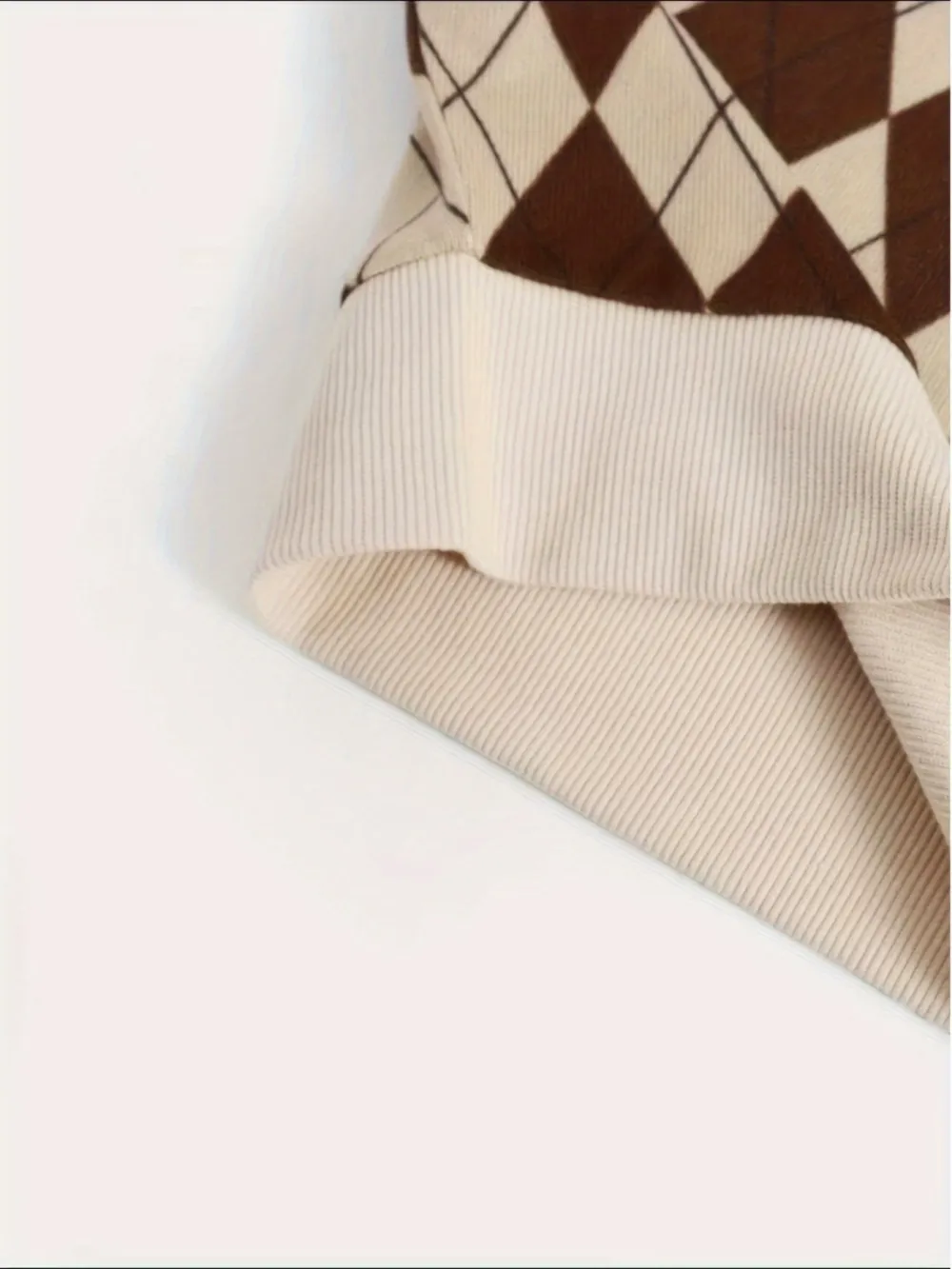 Argyle Crew Neck Sweater Vest