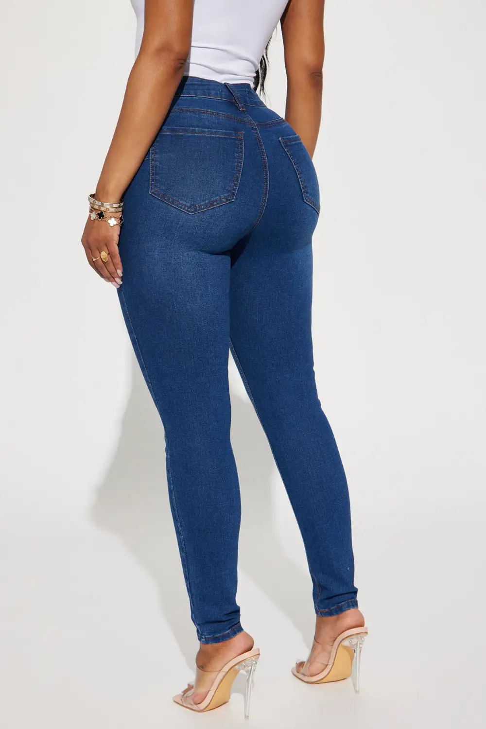 Vibe Check Curvy Stretch Skinny Jeans - Dark Wash