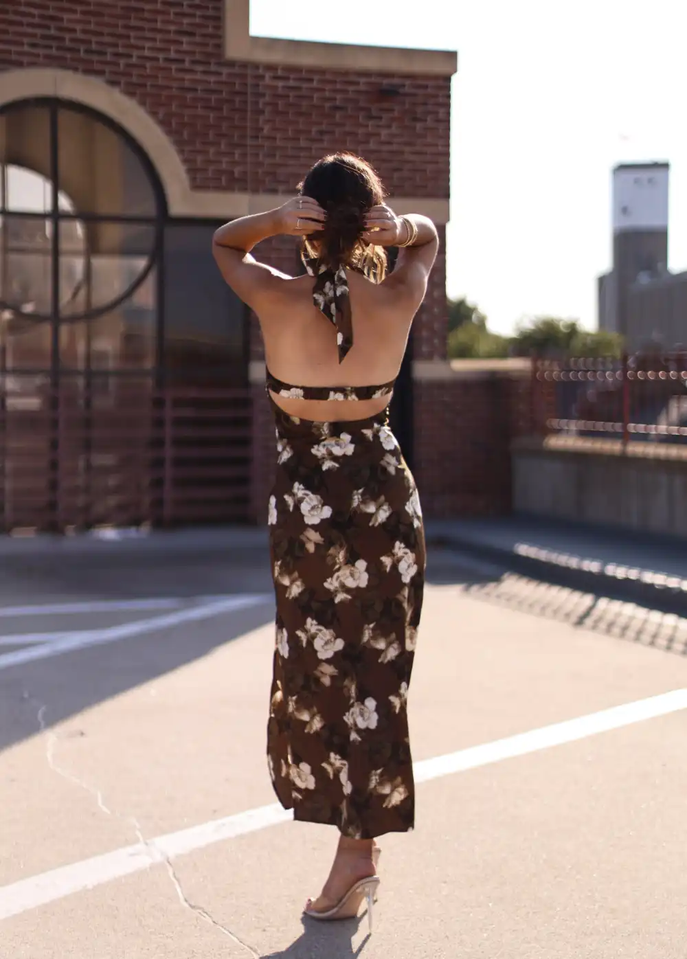 Falling Hues Floral Dress