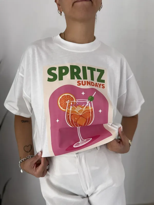 Relaxed Graphic Crewneck Cotton Tee Piece