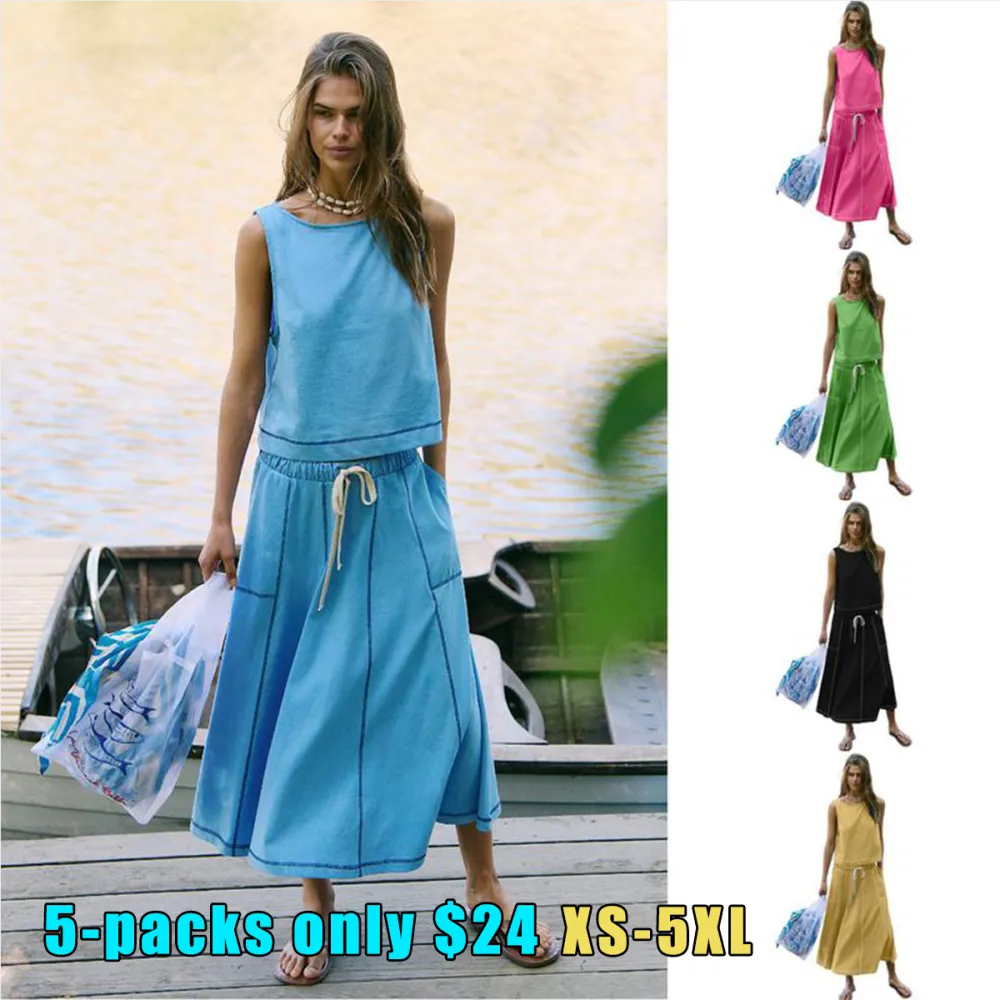 Women's 2 Piece Skirt Sets Summer Matching Sets