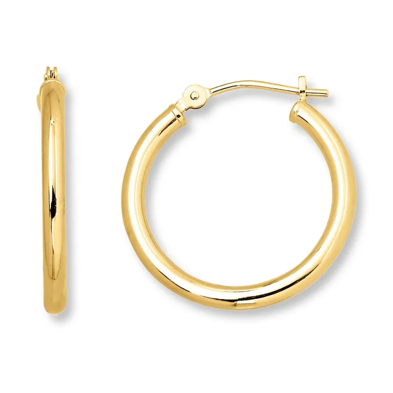 Hoop Earrings 14K Yellow Gold 20mm