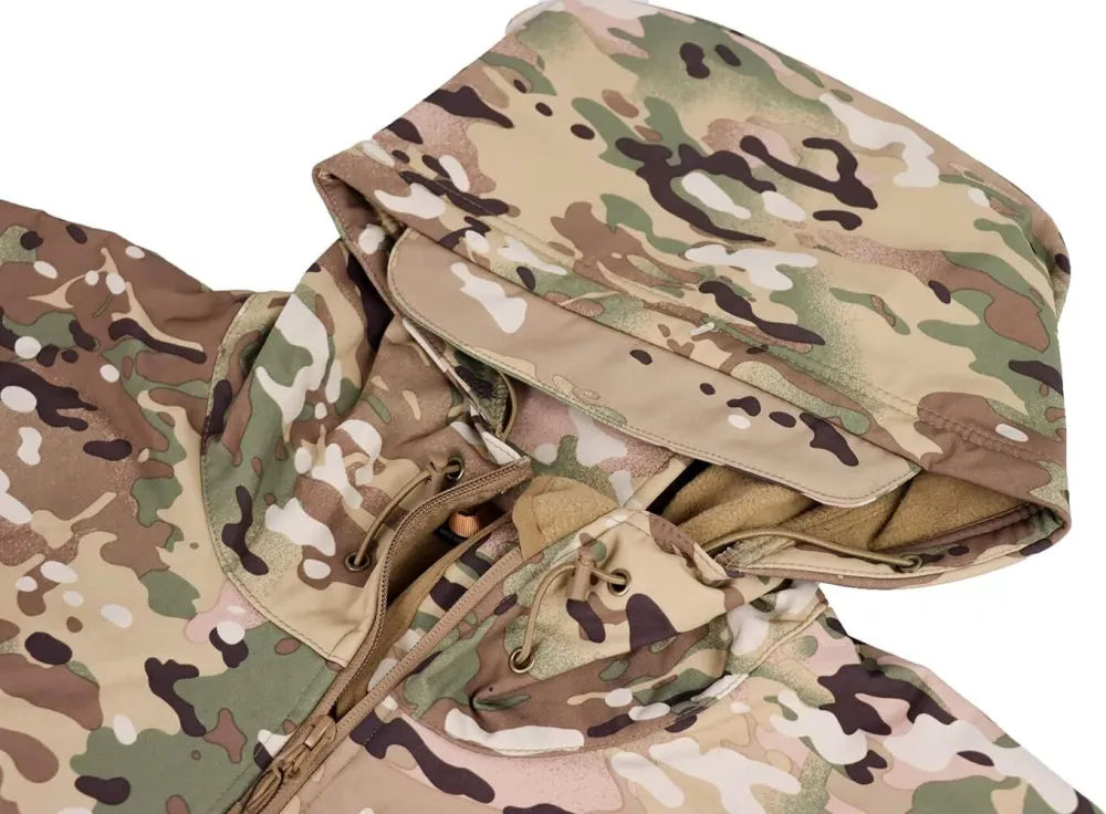 Men's Tactical Softshell Jacket Waterproof Fleece Hooded Hunting Coat