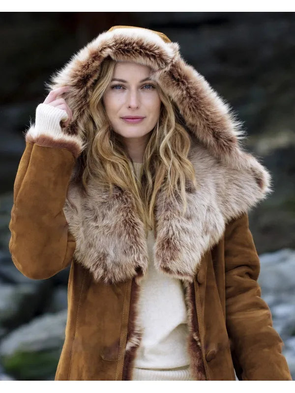 Premium toskana sheepskin hooded jacket