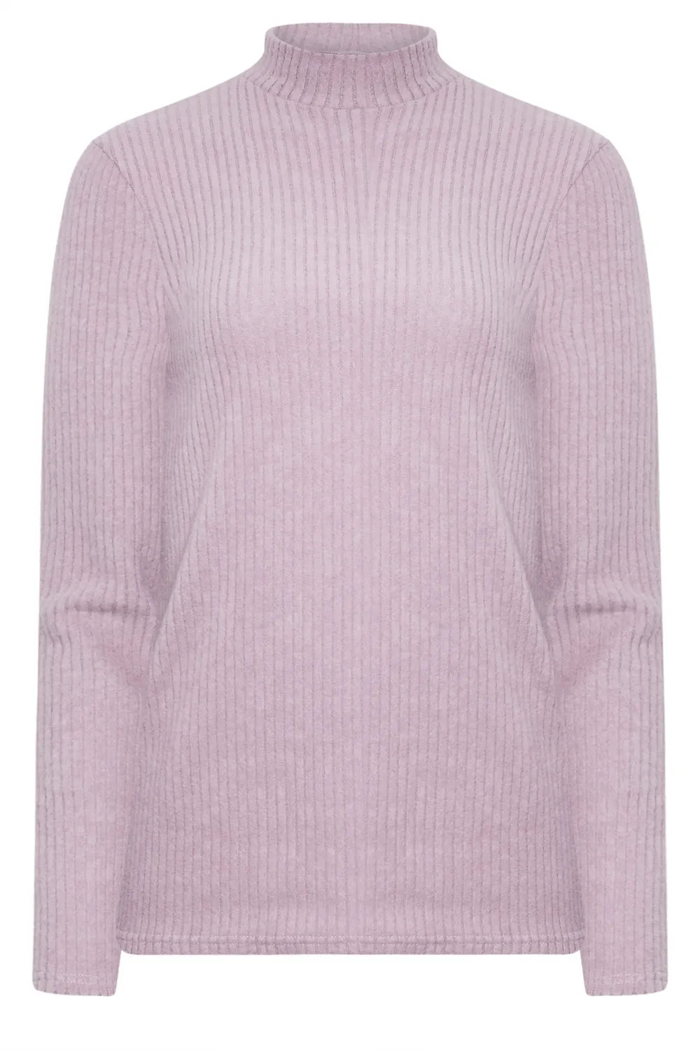 LTS Tall Pink High Neck Knitted Top