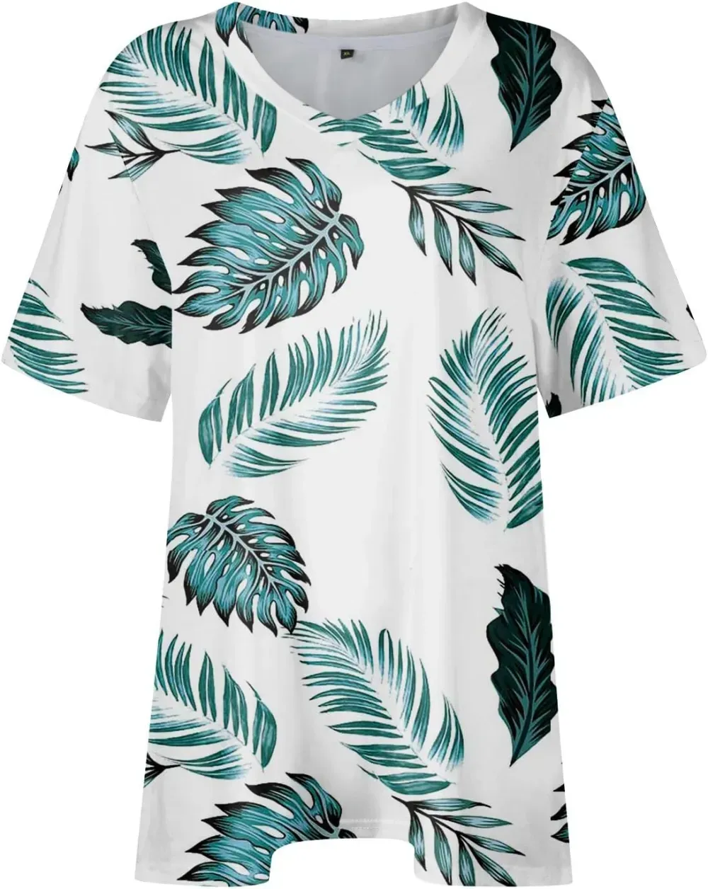 Plus Size Tops for Women Dressy Short Sleeve V Neck Shirts for Women Summer Tops for Women 2024 Floral Print Top