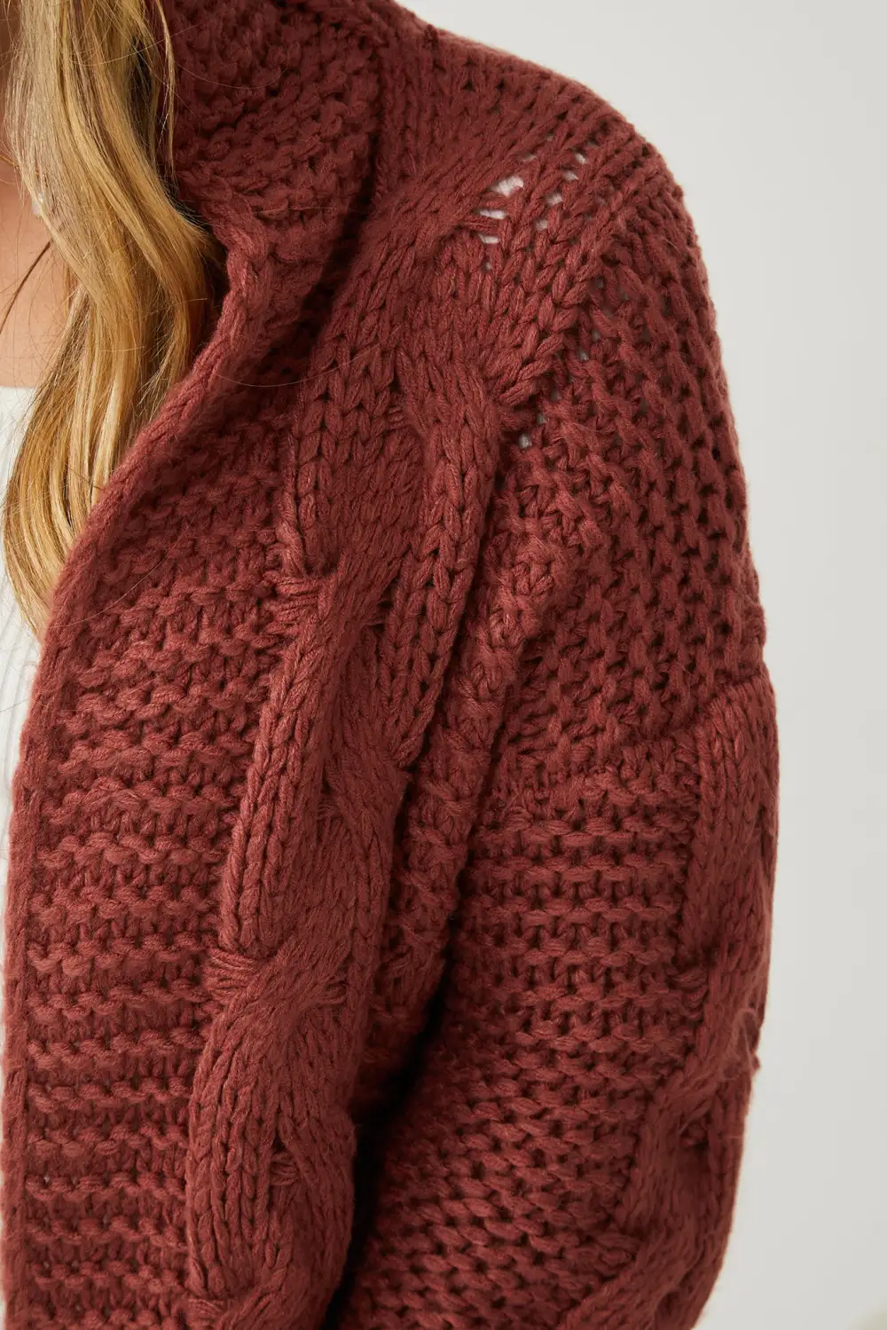 Cardigan - Dark Rust