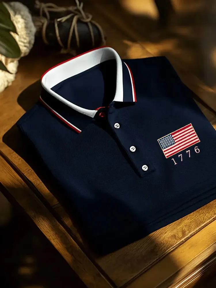 Men's We The People Fourth Of July America 1776 Patriotic Polo Shirt