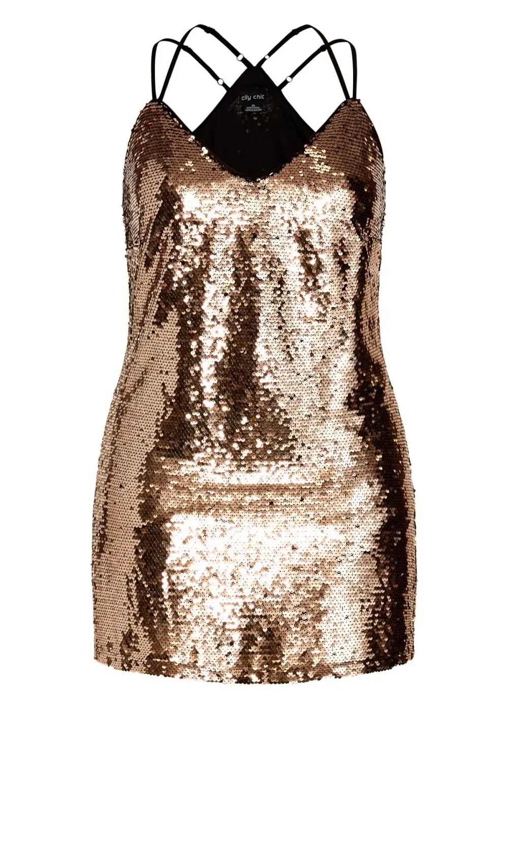 Evans Gold Sequin Dress