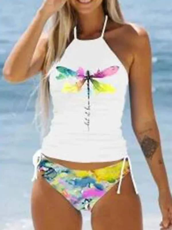 Women's Swimwear Tankini 2 Piece Normal Swimsuit 2 Piece Printing Graphic Tortoise Black White Blue Rainbow Tank Top Bathing Suits Sports Beach Wear Summer
#9494791