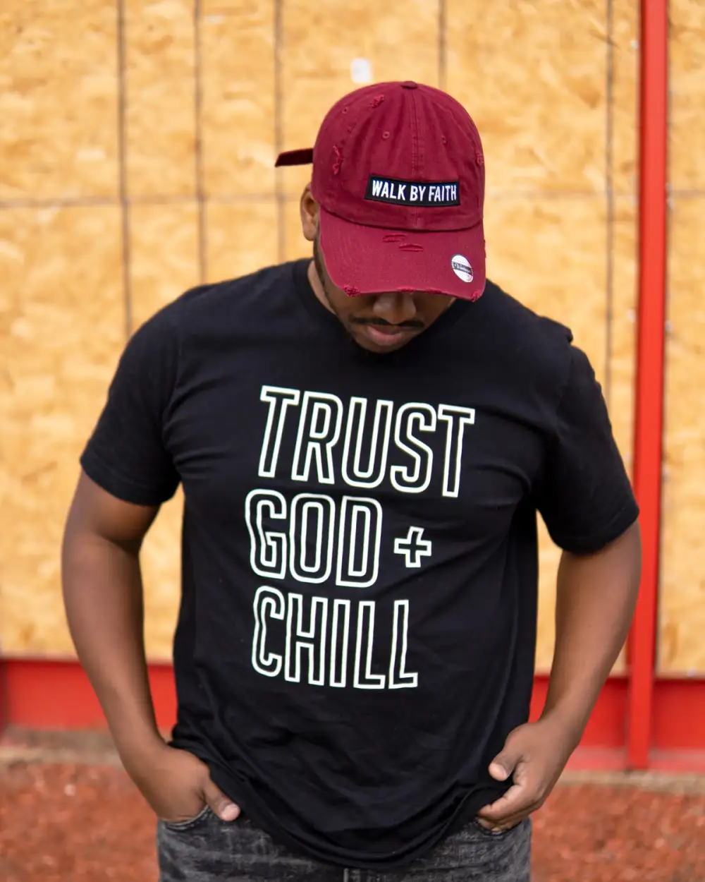 Outline Trust God + Chill Adult Box T-Shirt