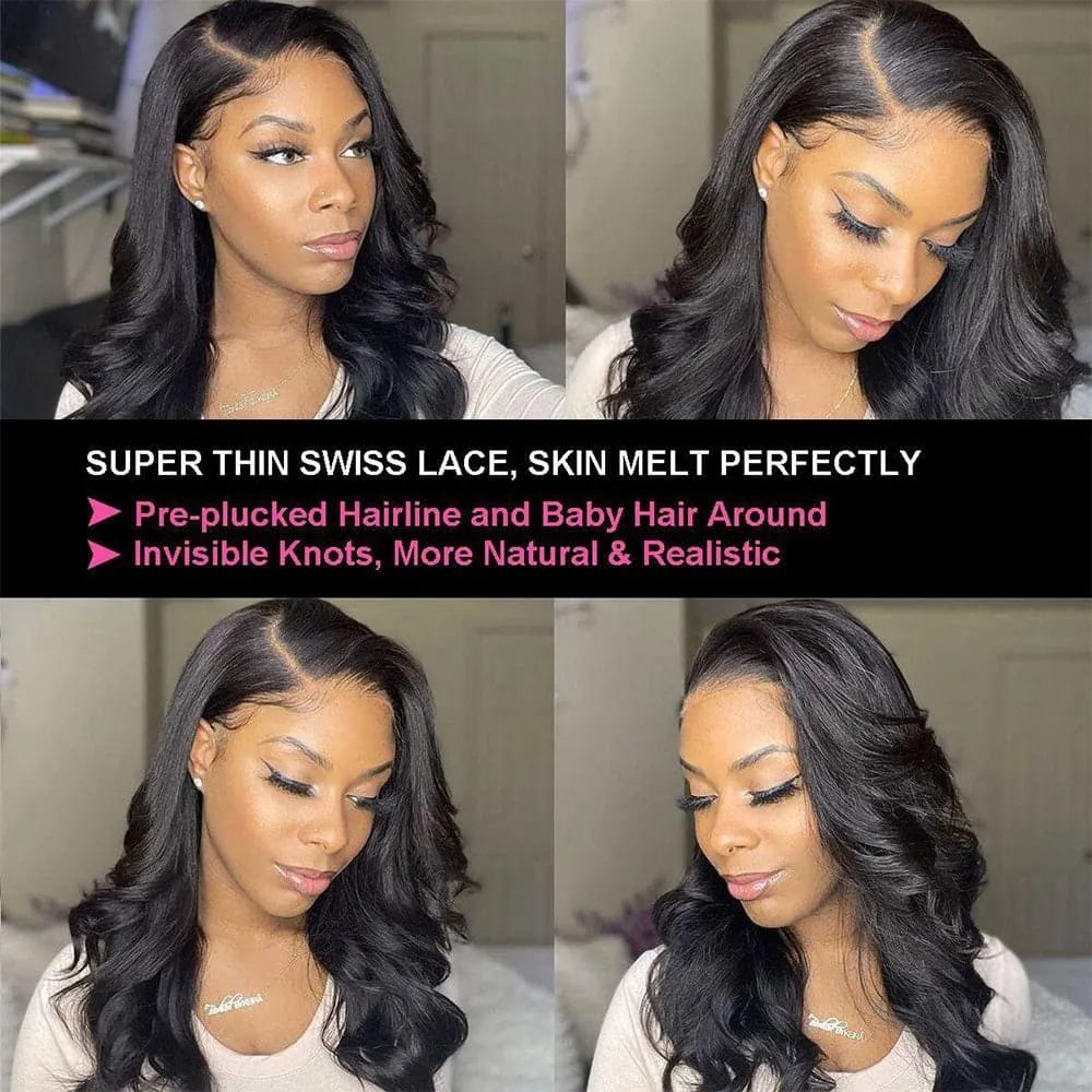 Sterly 13×4 / 13×6 HD Lace Body Wave Lace Front Wigs Transparent Lace Human Hair Wig