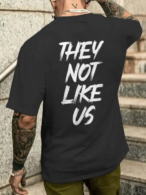Men's They Not Like Us Hip Hop Print T-Shirt
