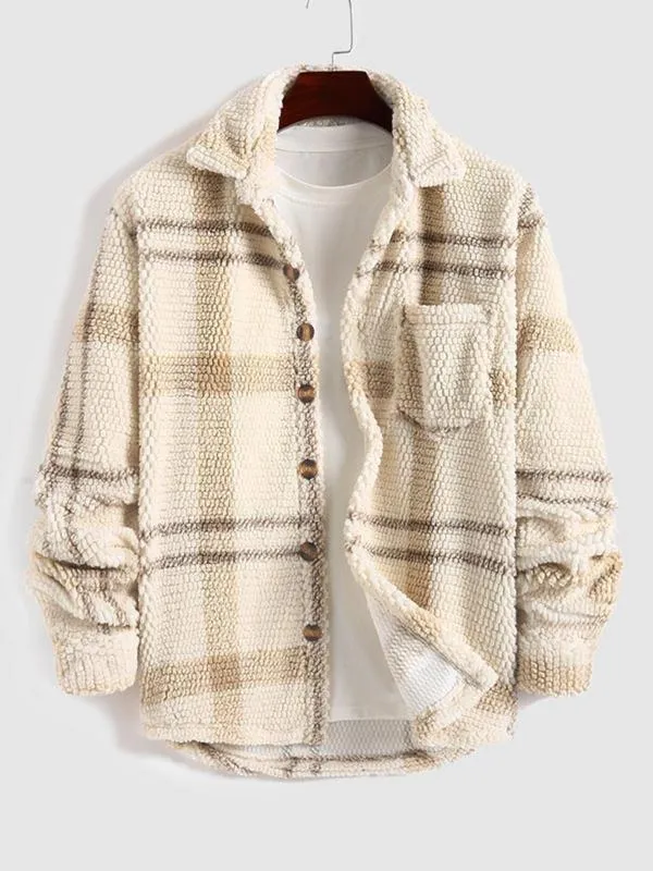 Men's Plaid Print Jacket