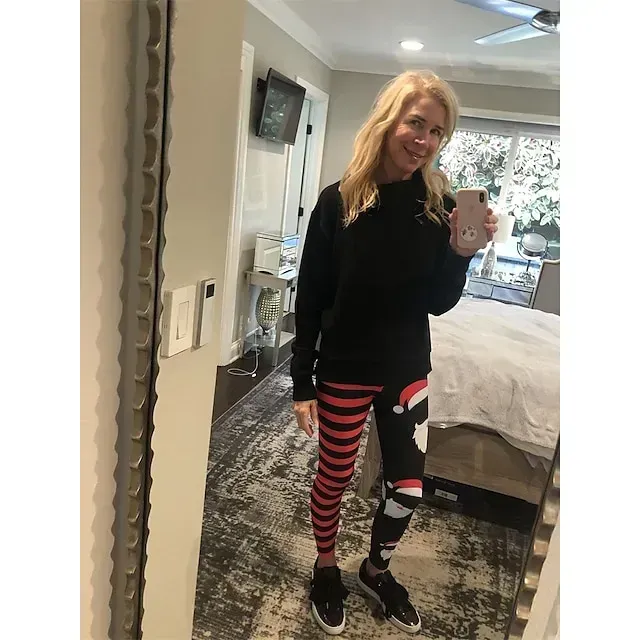 Santa Claus Leggings Jogger Pants Women's Christmas Christmas Christmas Eve Adults' Christmas New Year Eve Polyester Lycra Spandex Pants