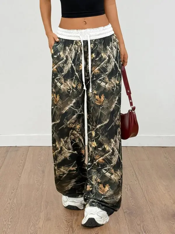 Women's Colorblock Drawstring Jogger Pants