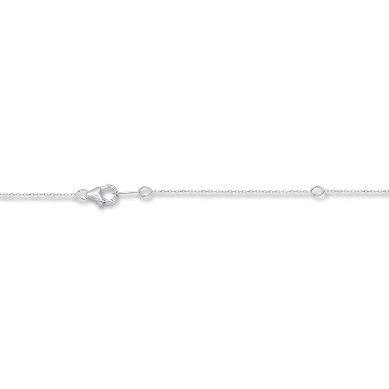 Solitaire Diamond Necklace 1 ct tw Round-cut 14K White Gold 18