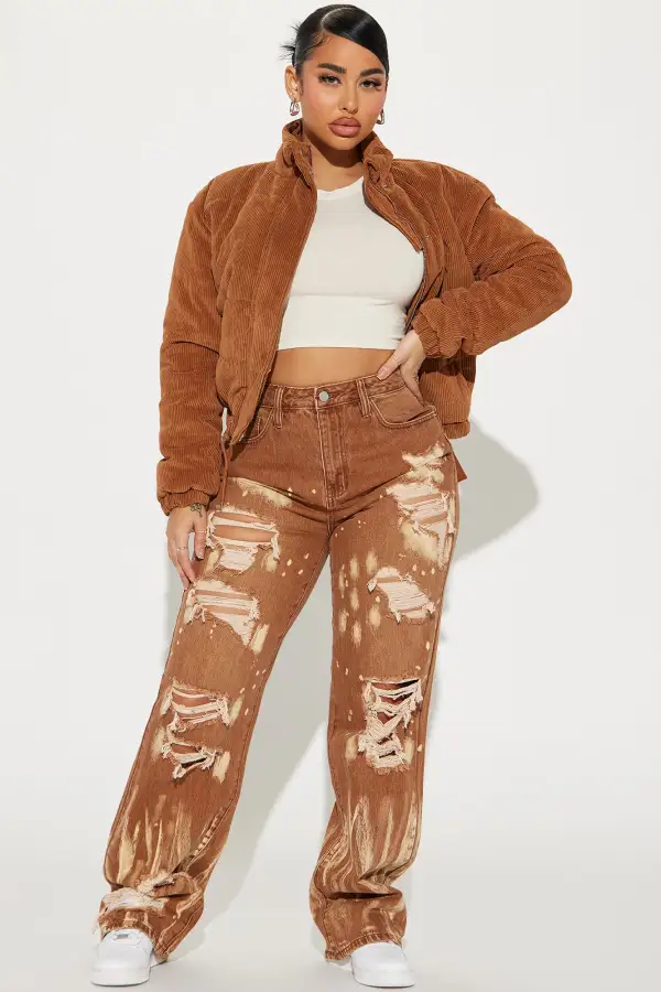 Cover Your Tracks Puffer Jacket - Camel