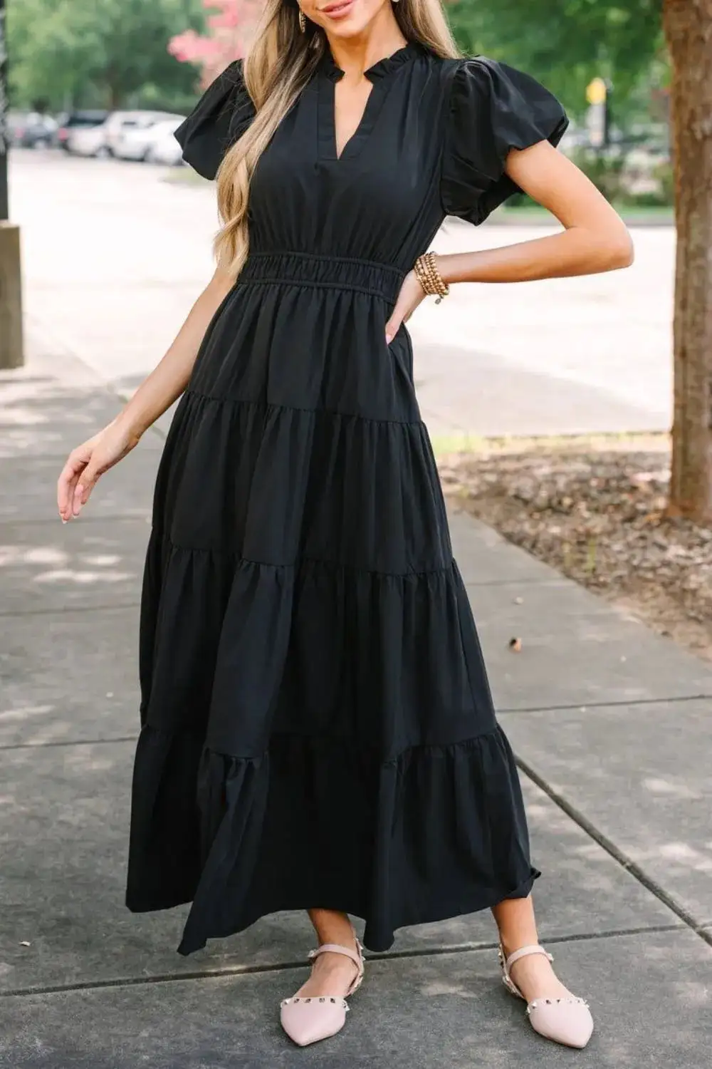 Modern Soft A-Line Maxi Dress