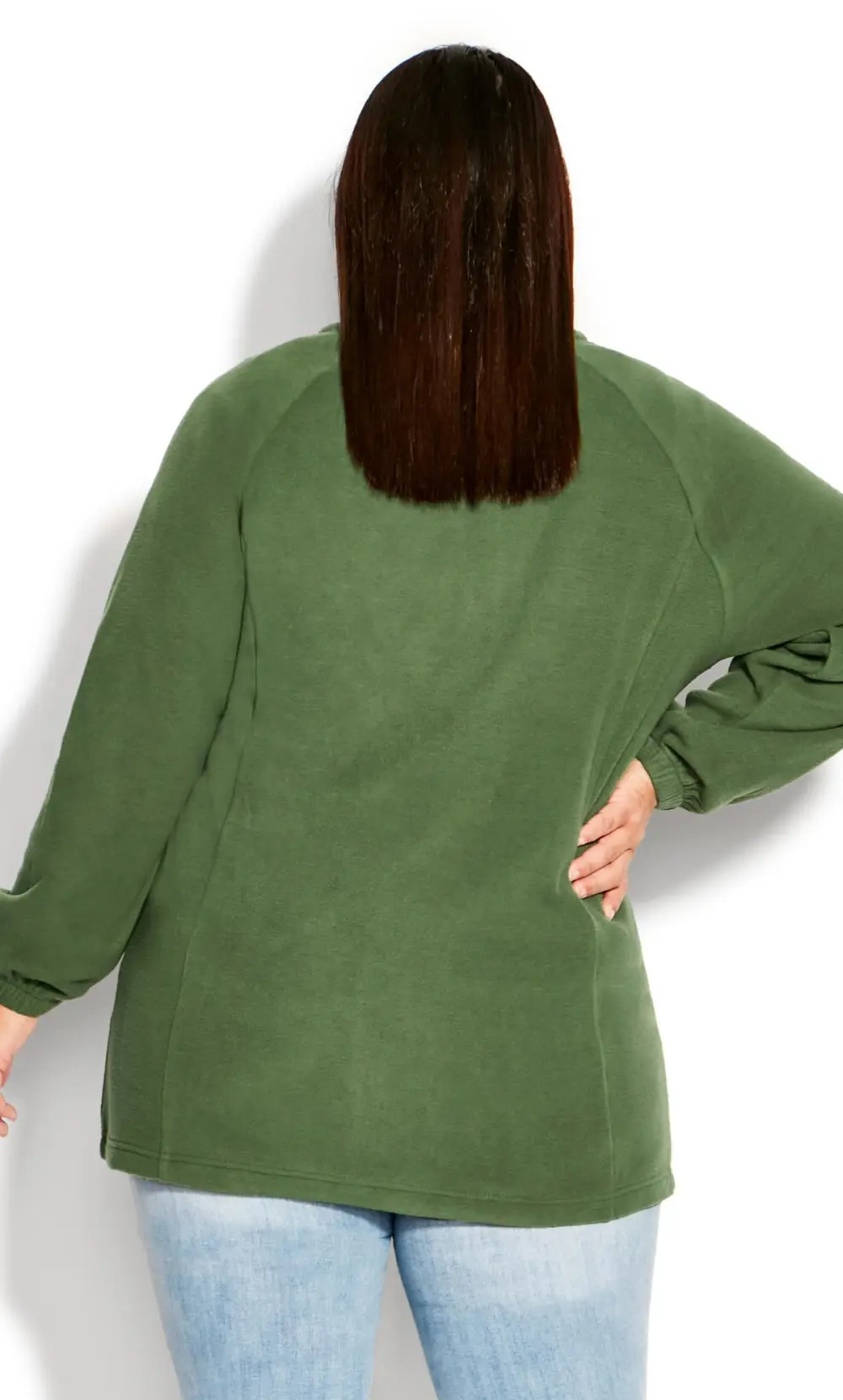 Evans Green Polar Fleece Zip Jacket