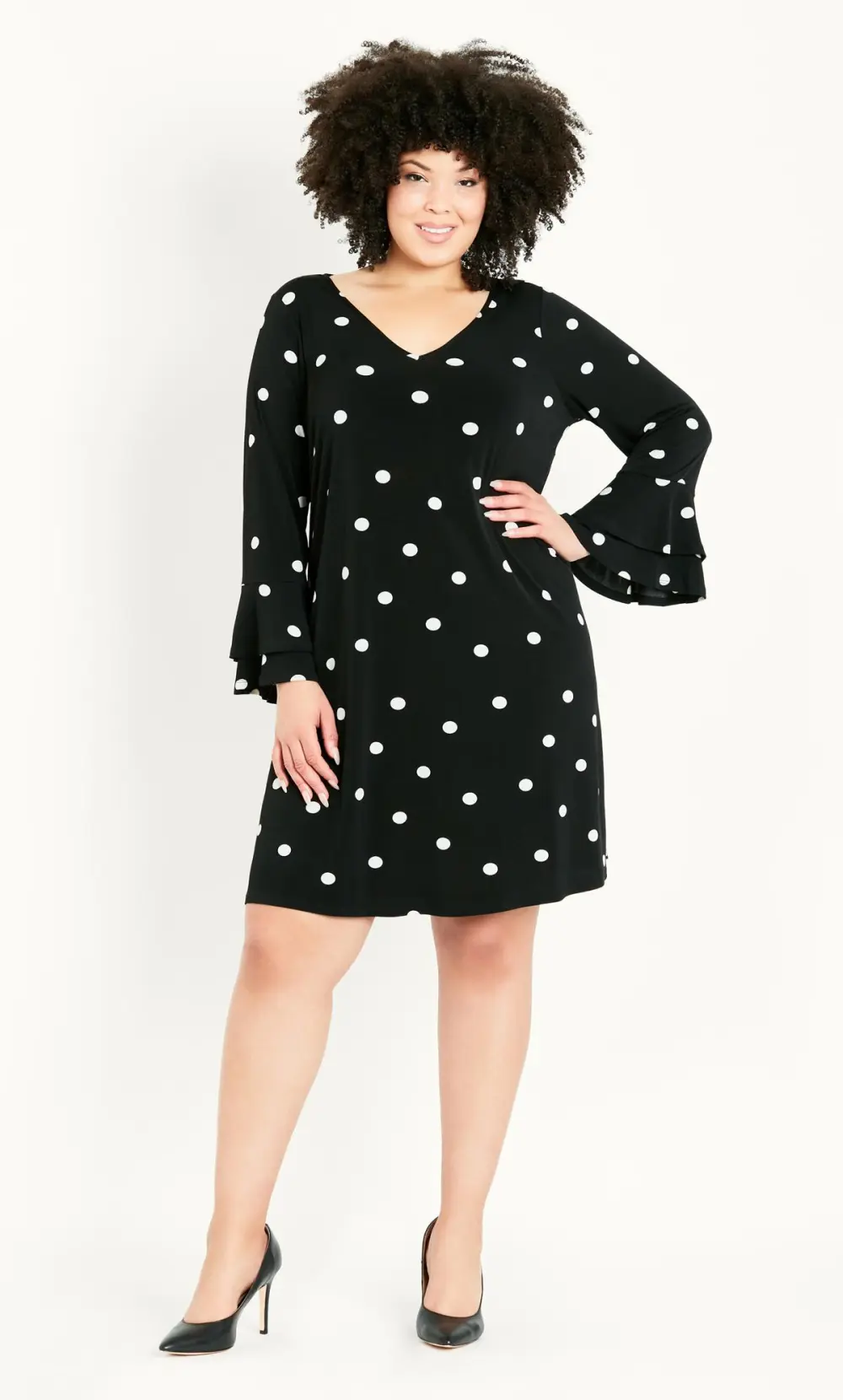 Evans Multi Frill Sleeve Print Dress