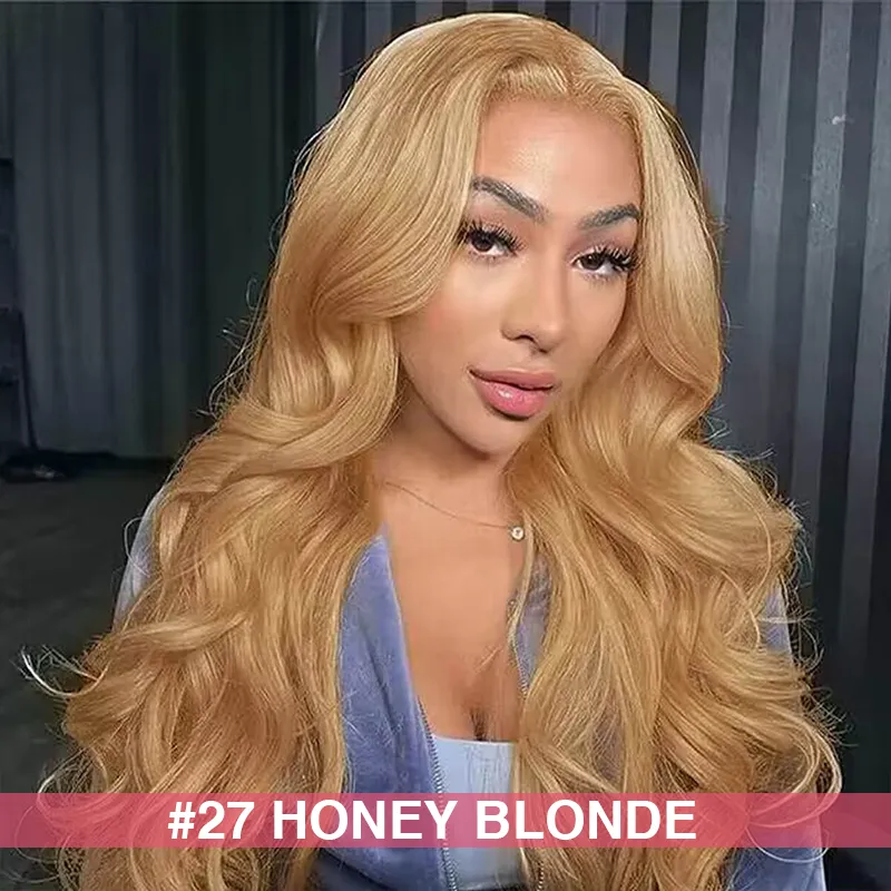 #613 Blonde 13x6 Full Frontal Lace Body Wave Human Hair Wigs 250% Density Breathable Wig Sterly Hair