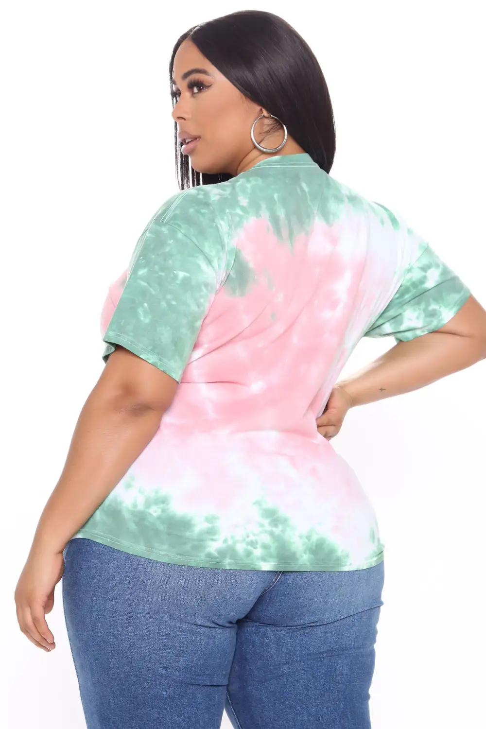 Bob Marley Tie Dye Top - Green/combo