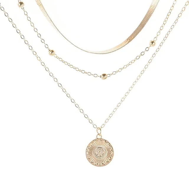 Casual Set — Spring Women 's Dress & Shirt Set wirh Necklace