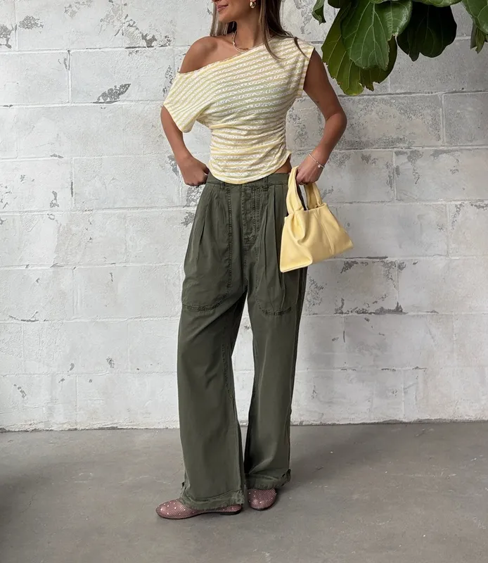 Dropped Harem Pull-On Trousers