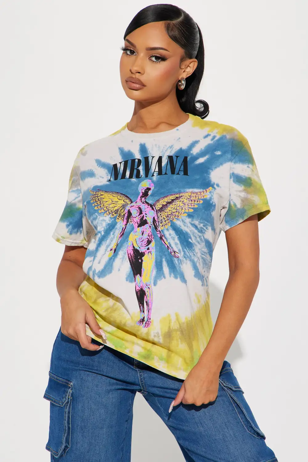Nirvana Tie Dye Graphic Tee - Multi Color