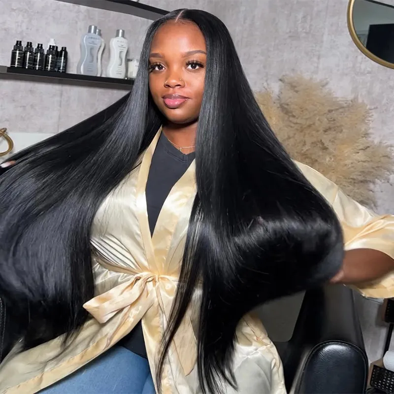Affordable #1 Jet Black Straight Hair Wig 13x6 Lace Front Human Hair Wigs Sterly Hair