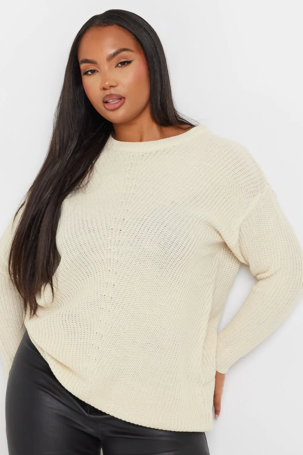 YOURS Curve Pink Essential Knitted Jumper