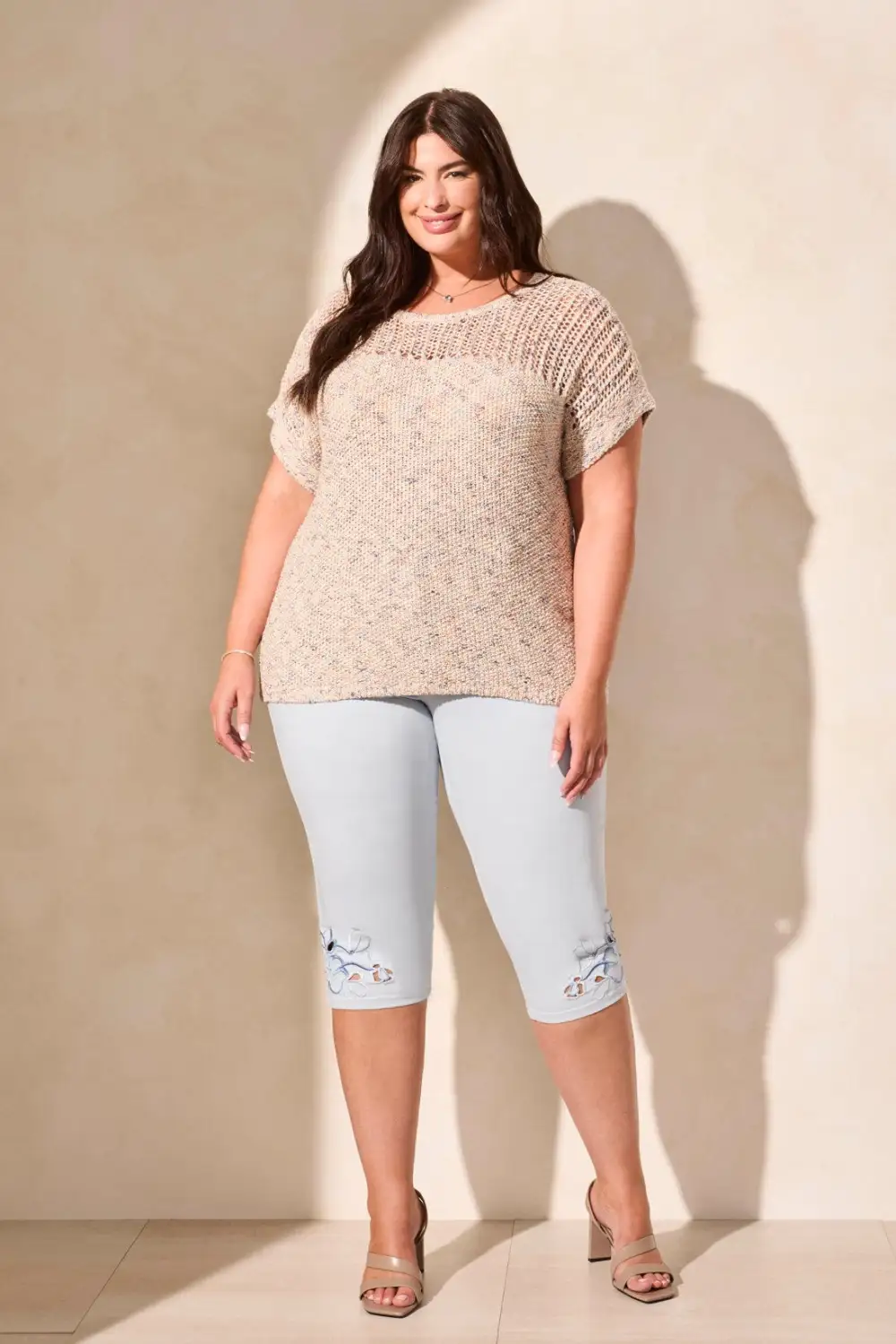 Slub Knit Short-Sleeve Boat Neck Sweater-Scubablue