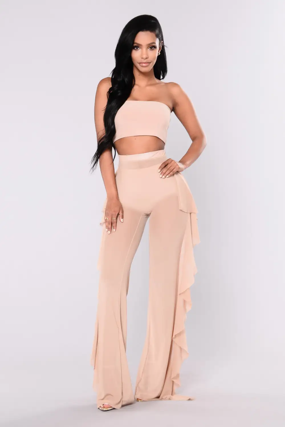 Sunshine See Through Cover Up Pant - Mocha