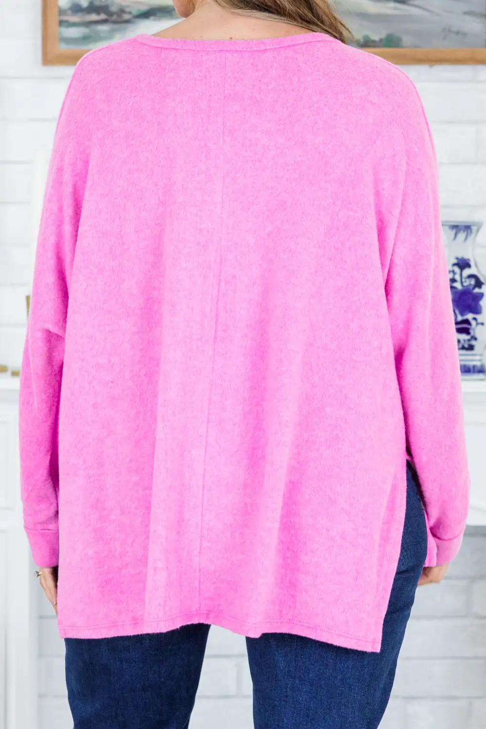 Let's Chill Sweater, Bright Mauve