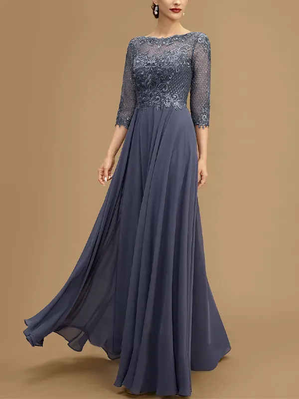 Lace Solid Color Maxi Dress