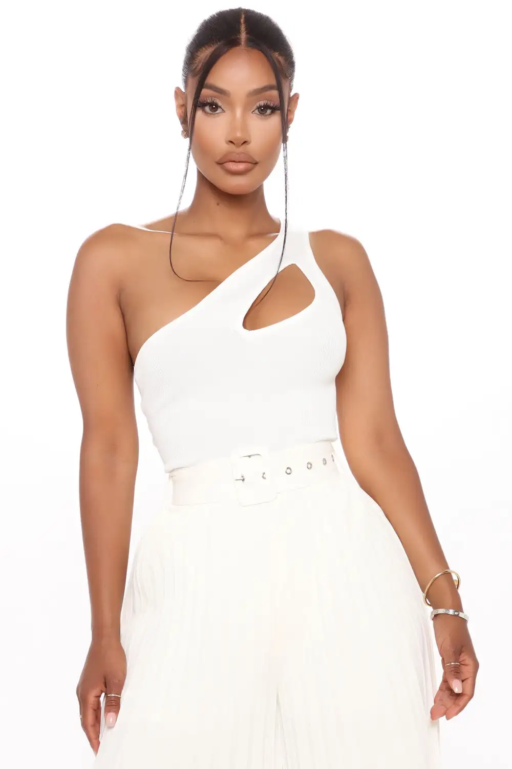 Carlie One Shoulder Bodysuit - Off White