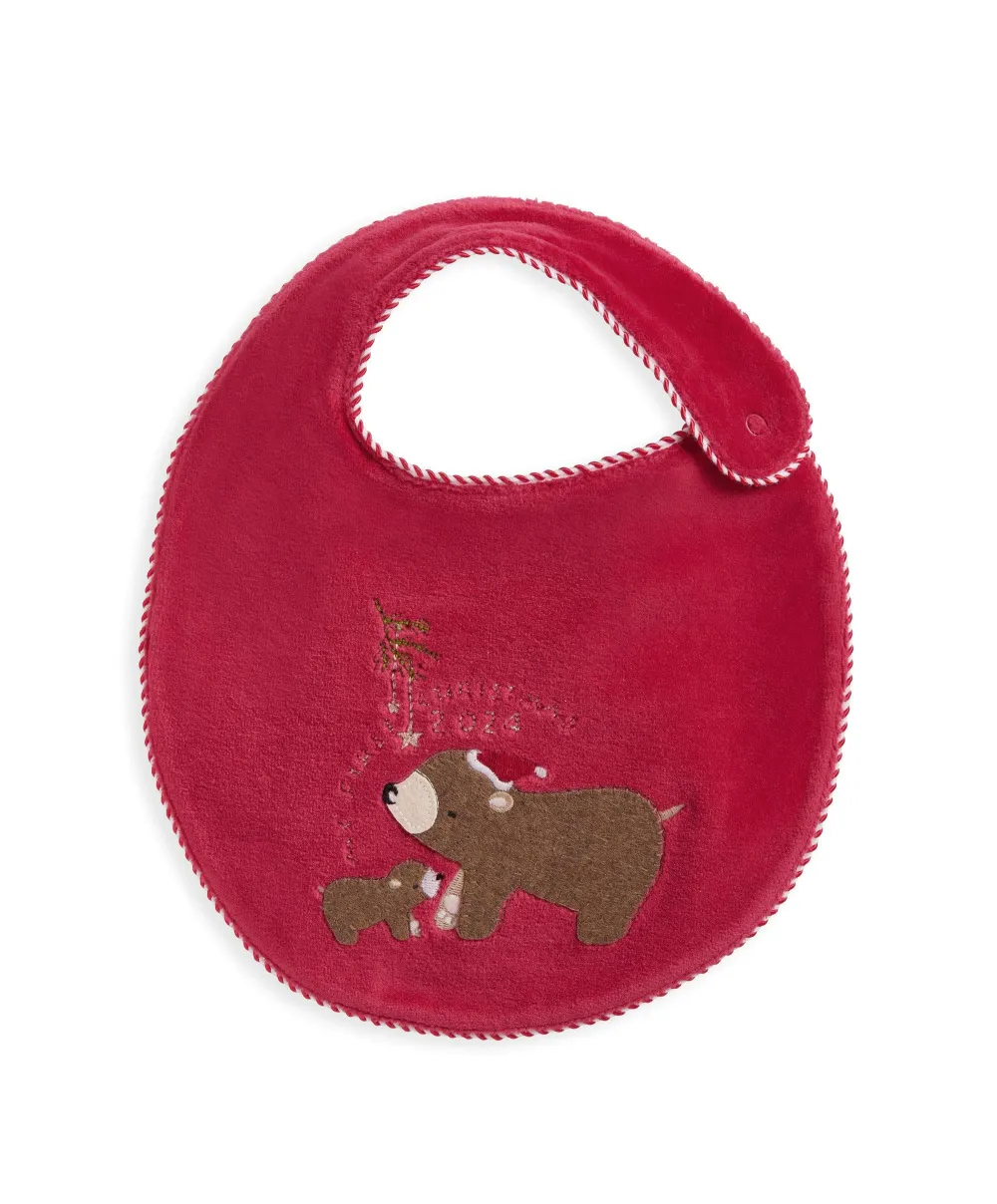 My First Christmas Bib - Red