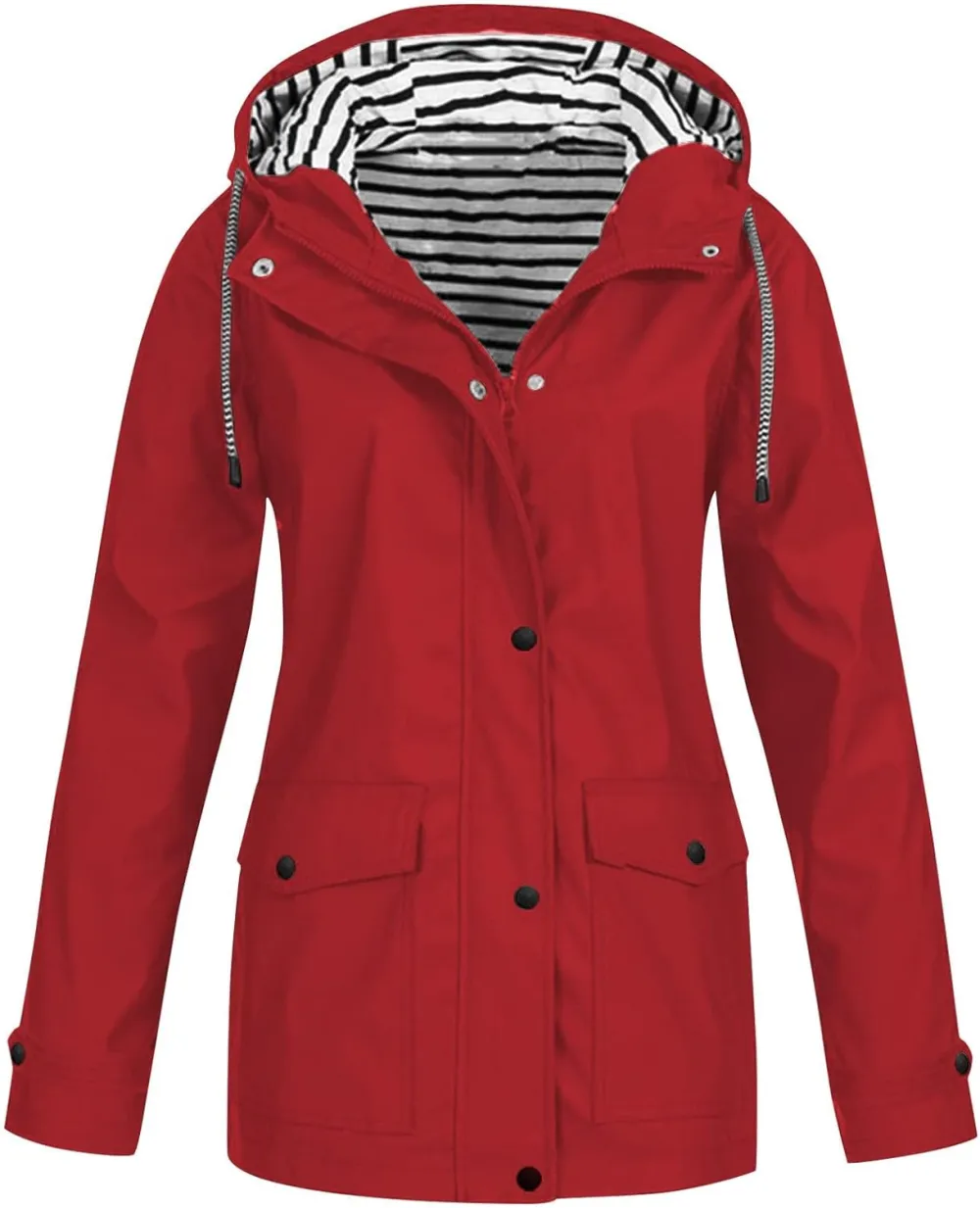 Rain Jackets For Women Waterproof With Hood Lightweight Casual Anorak Travel Hiking Coats with Pockets 720